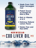 Carlyle Cod Liver Oil Liquid | 16 fl oz | Pack of 3 Bottles | Lemon Flavor | Norwegian | Non GMO, Gluten Free