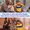 WHAT DO YOU MEME? Silly Poopy's Hide & Seek - The Talking, Singing Rainbow Poop Toy - Interactive Toys for 3 Year Olds, Easter Basket Stuffers for Toddlers, Easter Indoor Games