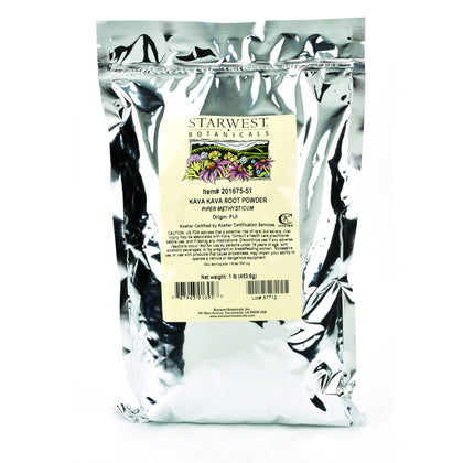 Starwest Botanicals Kava Kava Root Powder, 1 Pound