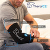 TheraICE Knee Ice Pack Wrap Compression Sleeve for Injuries, Reusable Gel Cold Packs Brace Also for Elbow, Ankle & Calf - Flexible Cold Wrap Recovery for Meniscus, ACL, MCL Pain Relief (M)