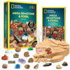 NATIONAL GEOGRAPHIC Mega Fossil and Gemstone Dig Kit - Excavate 20 Real Fossils and Gems, Science Kit for Kids, Rock Digging Excavation Kit, Geology Gifts for Boys and Girls (Amazon Exclusive)