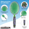 Minecraft Hair Brush with Magical Sparkling Cubes - Confetti Hair Brush, Green - Boys Hair Brush Ages 3+