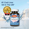 Carlson - Cod Liver Oil, Super 1000 mg + Vitamins A & D3, Wild Norwegian, Sustainably Sourced, 100 Softgels