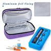 Luxja 2 Layers Insulin Case with an Ice Pack - Holds 6 Vials (10ml) or 2 Insulin Pens, Diabetic Bag with Supplies Storage Pockets, Purple