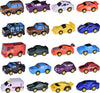 fun little toys 20 assorted pull back vehicles, toy cars playset, construction car and raced trucks for kid toddlers gift, diecast vehicle play set, party favors