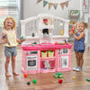 Step2 Fun with Friends Kids Kitchen, Indoor/Outdoor Play Kitchen Set, Toddlers 2+ Years Old, 25 Piece Kitchen Toy Set, Easy to Assemble, Pink