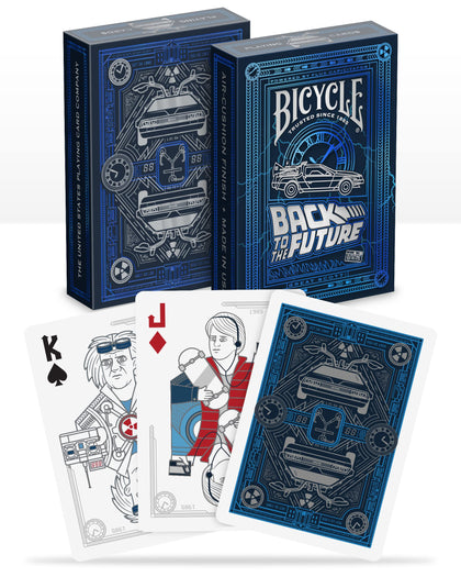 Bicycle Back To The Future Playing Cards 1 Pack, Premium, Foil, Metallic , Blue