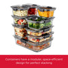 Rubbermaid Brilliance Glass Storage 4.7-Cup Food Containers with Lids, Set of 3