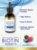 Carlyle Liquid Biotin 10000mcg 2 oz | Extra Strength Gel Drops | Vegetarian, Non-GMO, Gluten Free Supplement