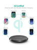 Wireless Charger RAVPower Qi Certified 10W Fast Wireless Charging Pad for Galaxy S9+ S9 Note 8, Compatible iPhone X 8 Plus 8 and All Qi-Enabled Phones (NO Adapter)