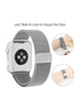 Milanese Stainless Steel Loop Strap with Case Cover for Apple Watch Series 1/2/3, Silver