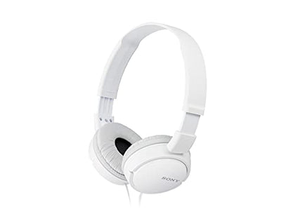 Sony ZX Series Wired On-Ear Headphones, White MDR-ZX110