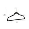 Amazon Basics Slim, Velvet, Non-Slip Suit Clothes Hangers, Black/Rose Gold - Pack of 30