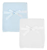 American Baby Company 2 Piece Fleece Blankets, Blue and White, 30 x 30, for Boys and Girls