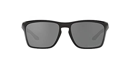 Oakley Men's OO9448 Sylas Rectangular Sunglasses, Black Ink/Black Iridium Polarized, 57 mm