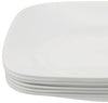 Corelle Vitrelle Salad Plates Set, Triple Layer Glass and Chip Resistant, Lightweight Square 9-Inch Plates, White, 6-Piece