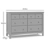 Graco Benton 6 Drawer Double Dresser (Pebble Gray) - Easy New Assembly Process, Universal Design, Durable Steel Hardware and Euro-Glide Drawers with Safety Stops, Coordinates with Any Nursery