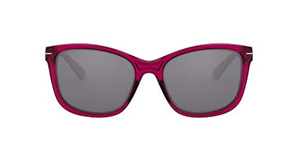 Oakley Women's OO9232 Drop-in Cateye Sunglasses, Crystal Raspberry Rose/Black Iridium, 58 mm