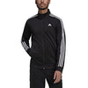 adidas Men's Essentials Warm-Up 3-Stripes Track Top, Black/White, Medium