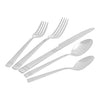 Amazon Basics 20-Piece Stainless Steel Bistro Flatware Set, Service for 4, Silver