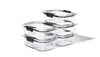 Rubbermaid Brilliance BPA Free Food Storage Containers with Lids, Airtight, for Lunch, Meal Prep, and Leftovers, 2 Compartments, Set of 5 (2.85 Cup)