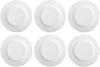 Amazon Basics 6-Piece White Dinner Plate Set, 10.5 inches