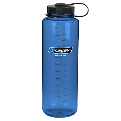 Nalgene Titan Wide Mouth Water Bottle, Blue, 48oz, Model Number: 340607