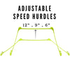 Agility Ladder Speed Training Equipment Includes 5 Adjustable Speed Hurdles Agility Speed Ladder, Jump Rope, Cones, Soccer Training Equipment for Kids - Football Training Equipment or Training Ladder