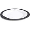 Juvale Set of 20 Reusable Plastic Paper Plate Holders, Snap-In Grooves for 9-Inch Plates, Picnic, Party, BBQ (Black, 10 In)