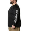 Columbia Men's Terminal Tackle Long Sleeve Shirt, Black/Cool Grey Logo, X-Small