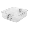 Rubbermaid Commercial Products Plastic Space Saving Square Food Storage Container For Kitchen/Sous Vide/Food Prep, 2 Quart, Clear (Fg630200Clr)