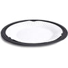 Juvale Set of 20 Reusable Plastic Paper Plate Holders, Snap-In Grooves for 9-Inch Plates, Picnic, Party, BBQ (Black, 10 In)