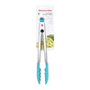 KitchenAid Silicone Tipped Stainless Steel Tongs, 10.26 Inch, Aqua Sky