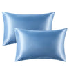 Bedsure Satin Pillowcase Standard Set of 2 - Sky Blue Silky Pillow Cases for Hair and Skin 20x26 Inches, Pillow Covers with Envelope Closure, Similar to Silk Pillow Cases, Gifts for Women Men