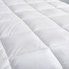 Luxurious Full/Queen Size Hard-to-FIND 75 Oz Fill Weight Goose Down Alternative Comforter, 600 Thread Count 100% Egyptian Cotton Cover, 700 Fill Power, Solid White Color