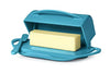 Butterie Flip-Top Butter Dish with Matching Spreader (Aqua)