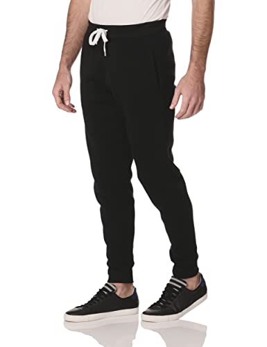 Southpole Men's 1570 Basic Active Fleece Jogger Sweatpants, Black, XS