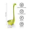 OTOTO Nessie Ladle Spoon - Green Cooking Ladle for Serving Soup, Stew, Gravy & Chili - High Heat Resistant Loch Ness Stand Up Soup Ladle