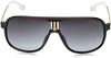 Carrera Men's 1007/S Rectangular Sunglasses, Black/Dark Gray Gradient, 62mm, 10mm