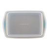 Rachael Ray Cucina Nonstick Baking Pan / Cake Pan With Lid and Grips, Rectangle - 9 Inch x 13 Inch, Brown