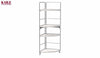 kaileyouxiangongsi 2-Tier Kitchen Spice Rack - Freestanding Stackable Bathroom Countertop Storage Shelf - Cosmetic Organizer Holder- Square Standing Rack (Golden)