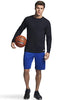 Russell Athletic mens Cotton Performance Long Sleeve T-Shirt, Black, S