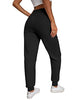 Yeokou Women's Warm Sherpa Lined Athletic Sweatpants Jogger Fleece Pants (X-Small, Black)