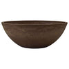 PSW Pot Collection Shallow Garden Bowl Planter for Succulents, Bonsai, Fairy Gardens, Herbs, 8-inch, Chocolate