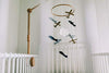 Sorrel + Fern Baby Crib Mobile (Airplanes in The Clouds) - Nursery Decoration Ceiling Mobile and Baby Shower for Boys & Girls - Grey and White