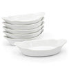 Kook Ceramic Au Gratin Baking Dishes, Individual Serving, for Casseroles, Lasagna & Cobblers, Oven, Microwave & Dishwasher Safe Bakeware, oz, Set of 6, White