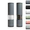 LARS NYSØM Salt and Pepper Mills Set Stainless Steel with Adjustable Ceramic Grinder 2 pieces I Design Spice Mills Set Manual (Cool Grey)