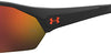 Under Armour UA 0001/G/S Special Shape Sunglasses, Black/Orange, 72mm, 10mm