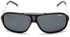 Carrera Cool/S Polarized Pilot Sunglasses, Black and Palladium Frame/Grey Lens, 65 mm