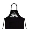 Nomsum Aprons for Men | May The Forks Be With You | Premium Quality Funny Aprons | Best for BBQ, Grilling and Cooking | Grill and BBQ Accessories | Chef Kitchen Grilling Apron | One Size Fits All